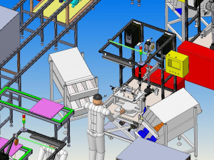 a filter assembly and inspection line 3D Model