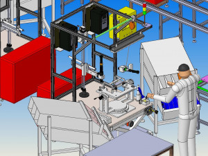 a filter assembly and inspection line 3D Model