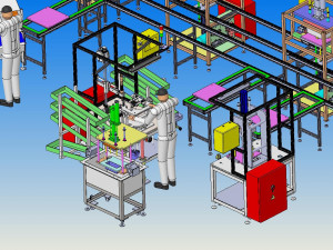 a filter assembly and inspection line 3D Model