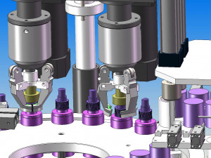 equipment for spray cap filling and labeling production line 3D Модель