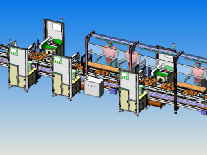assembly line of apple speaker back cover 3D 모델