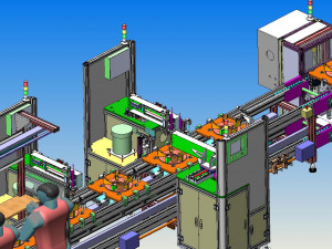 assembly line of apple speaker back cover 3D 모델