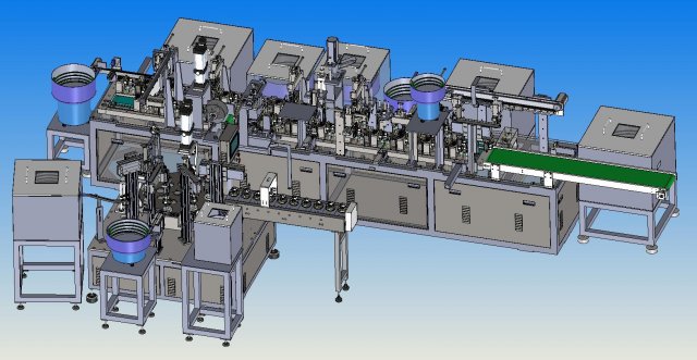 automatic assembly equipment for motor parts Modello 3D .c4d .max .obj .3ds .fbx .stl .blend