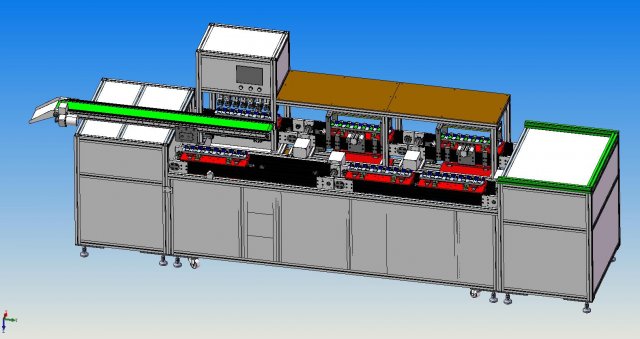 automatic test production line of mobile phone charger plug 3D 모델 .c4d .max .obj .3ds .fbx .stl .blend 