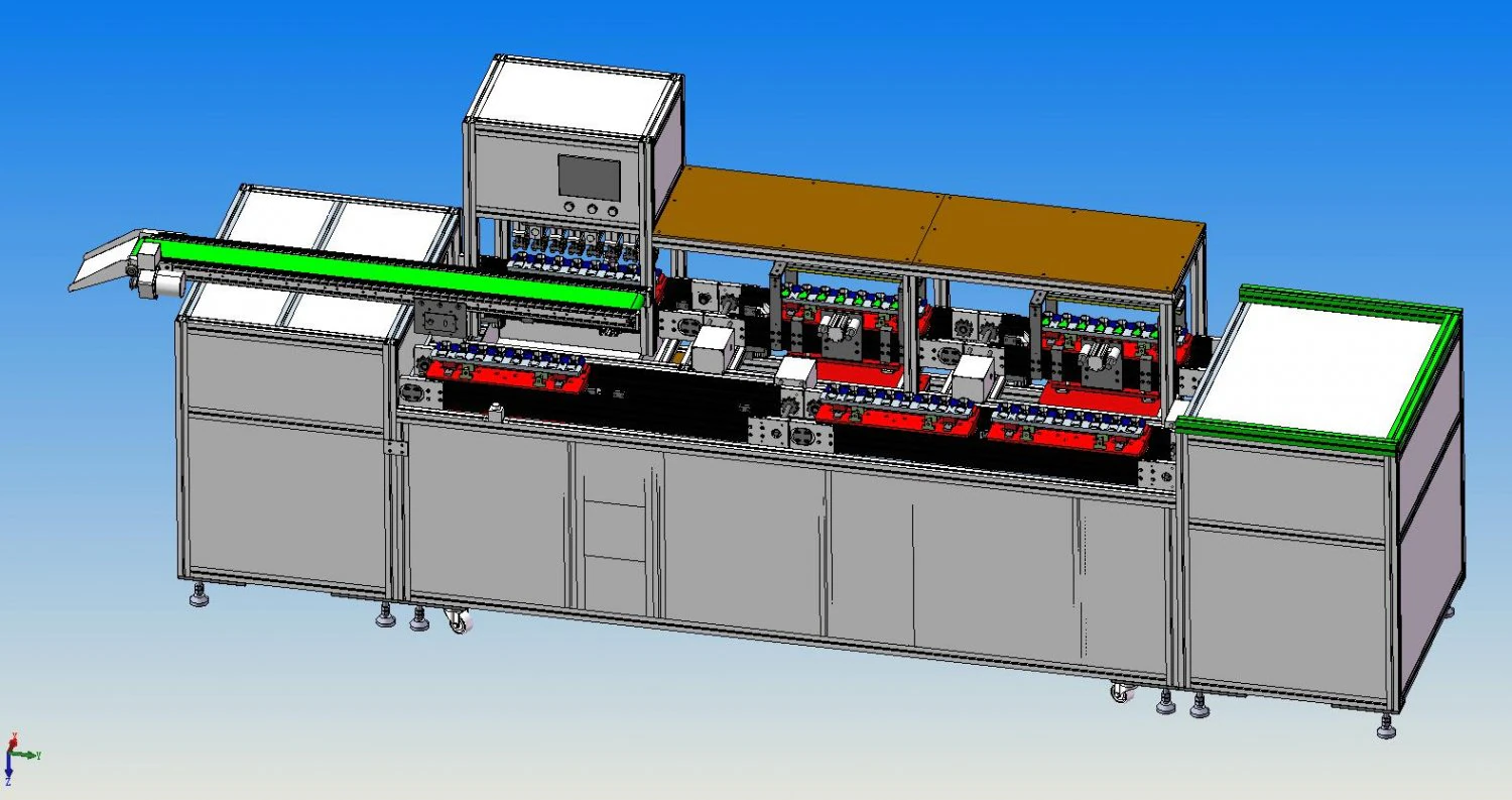 automatic test production line of mobile phone charger plug 3D Model .c4d .max .obj .3ds .fbx .stl .blend 
