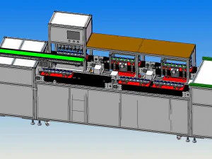 automatic test production line of mobile phone charger plug 3D Model
