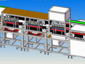 automatic test production line of mobile phone charger plug 3D Model