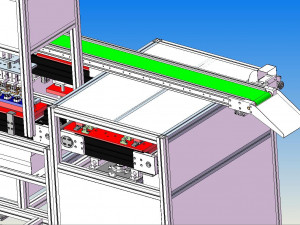 automatic test production line of mobile phone charger plug 3D 모델