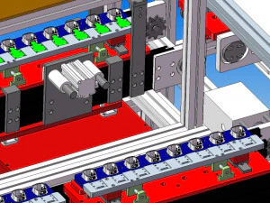 automatic test production line of mobile phone charger plug 3D Model