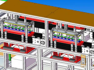 automatic test production line of mobile phone charger plug 3D Model