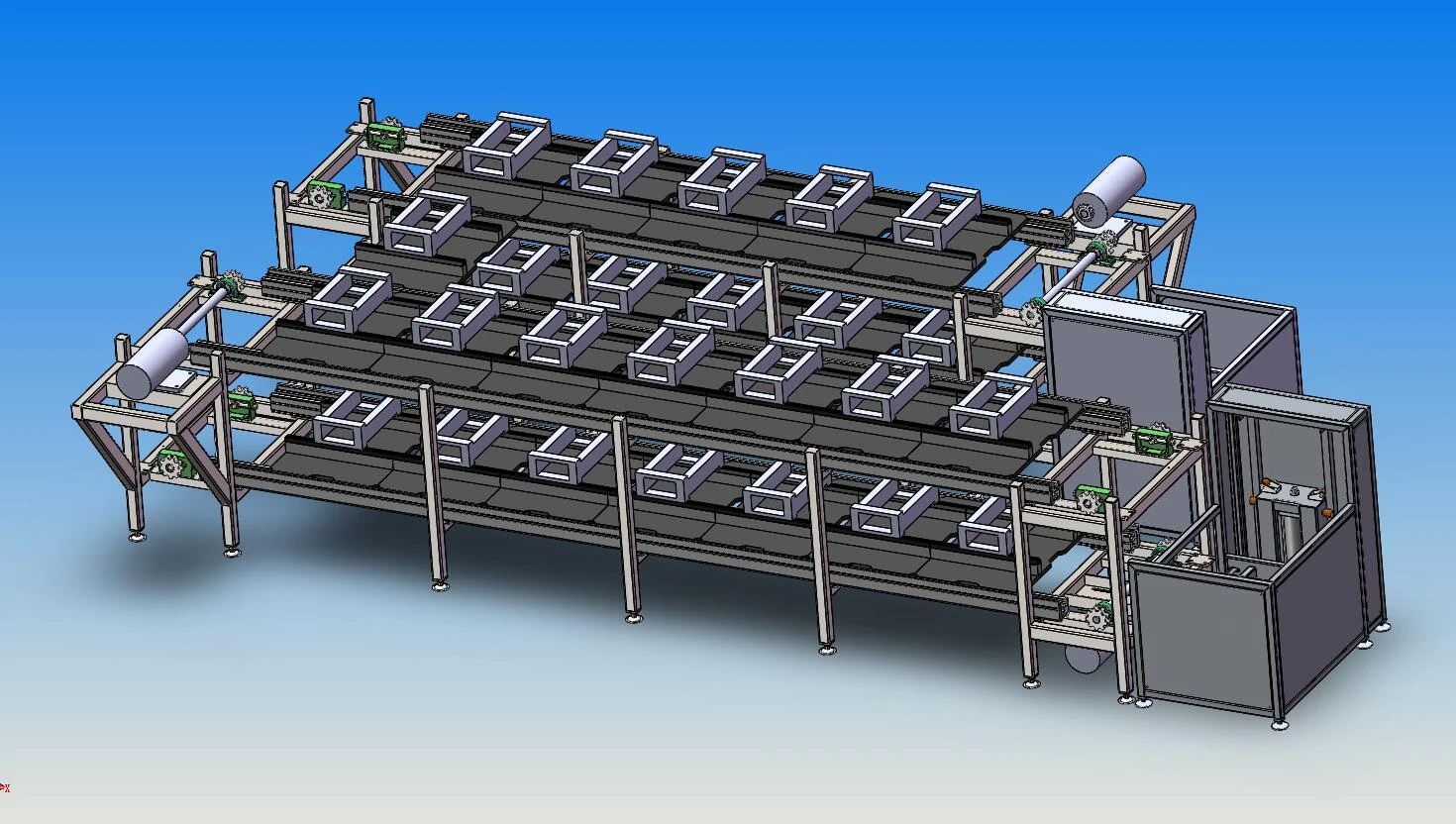 ceramic production line 3D Model .c4d .max .obj .3ds .fbx .stl .blend 