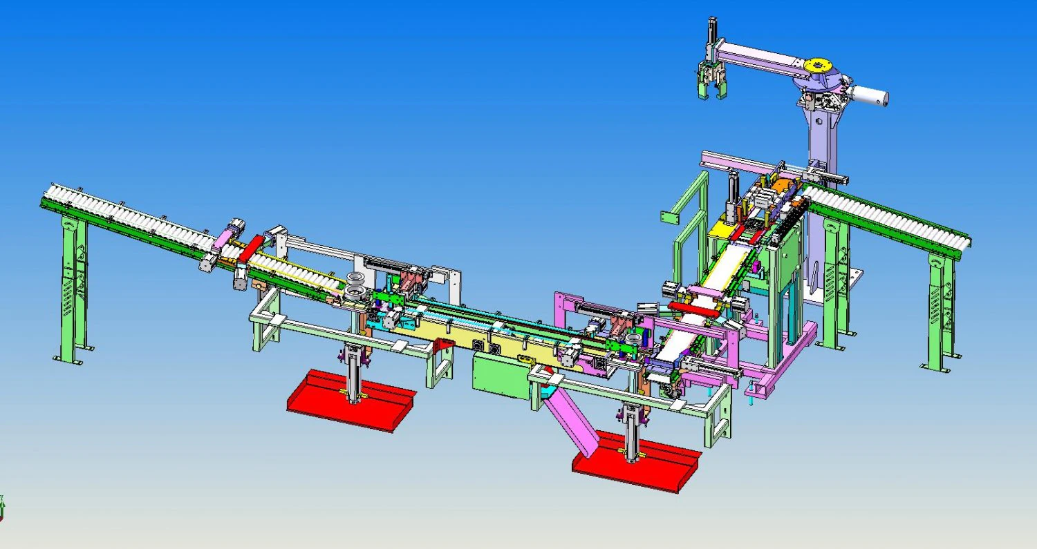 design model of automatic filling production line 3D Model .c4d .max .obj .3ds .fbx .stl .blend 