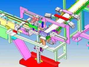 design model of automatic filling production line 3D Model