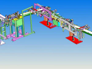design model of automatic filling production line 3D Model