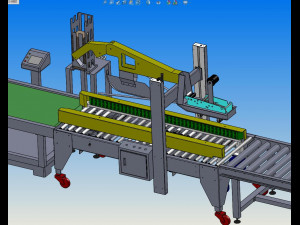packing weighing and sealing assembly line Modello 3D