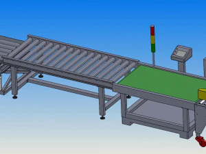 packing weighing and sealing assembly line 3D Model