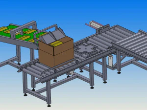 packing weighing and sealing assembly line 3D Model