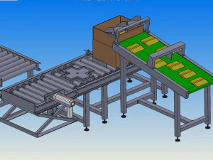 packing weighing and sealing assembly line 3D Model