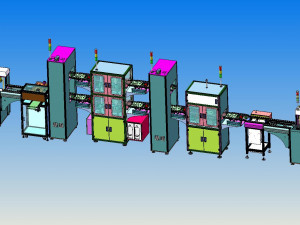 an automatic line for fct function test of pcb 3D Model