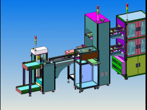 an automatic line for fct function test of pcb Modelo 3D