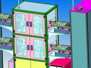 an automatic line for fct function test of pcb 3D Model