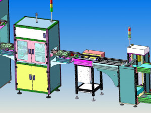 an automatic line for fct function test of pcb Modelo 3D
