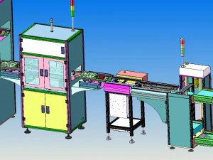 an automatic line for fct function test of pcb 3D Model