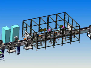 чертежи производственной линии полуавтоматической сварки 3D Модель