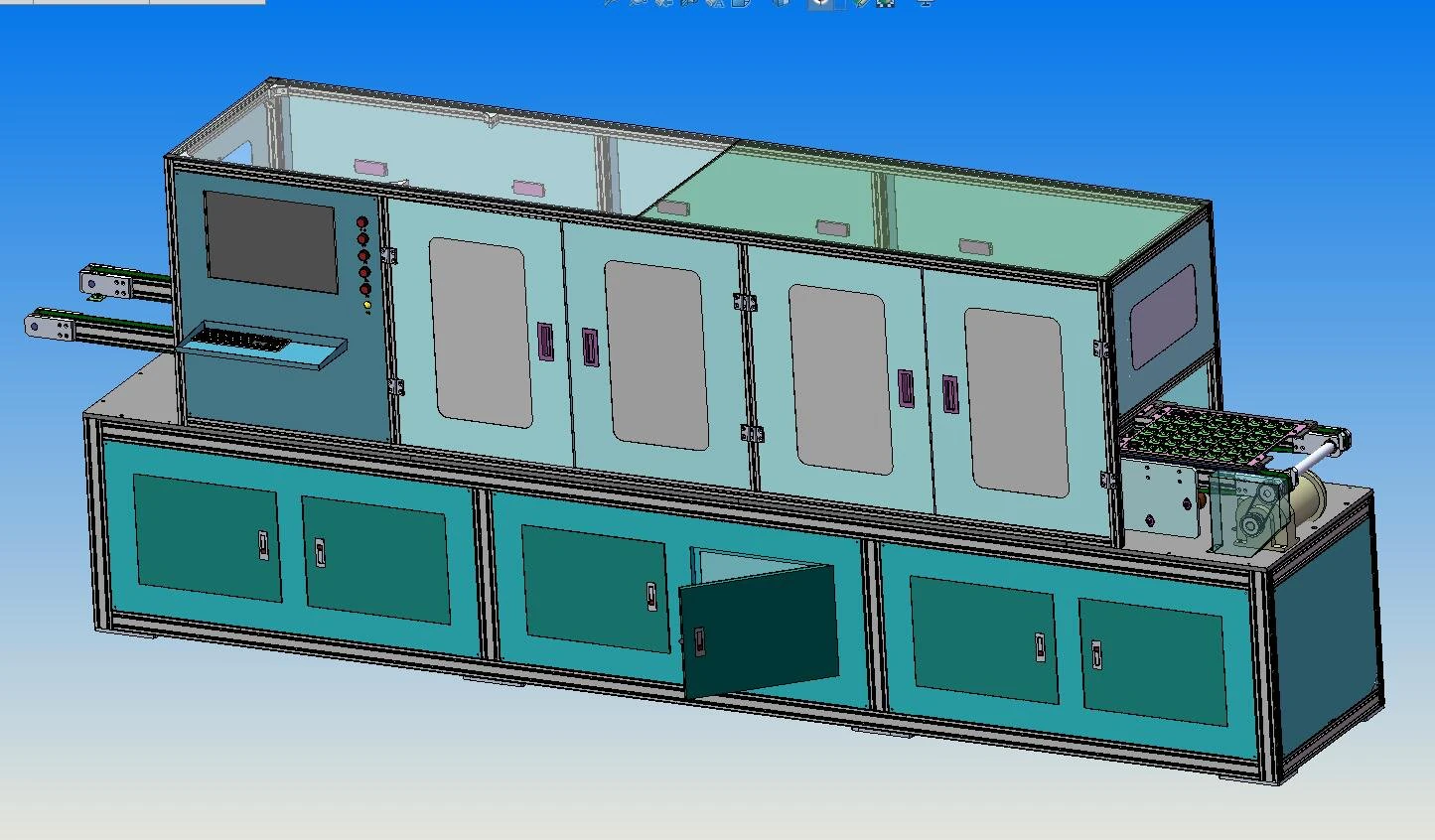 wifi automatic test production line equipment 3D Model .c4d .max .obj .3ds .fbx .stl .blend 