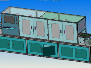Equipo de línea de producción de prueba automática wifi Modelo 3D
