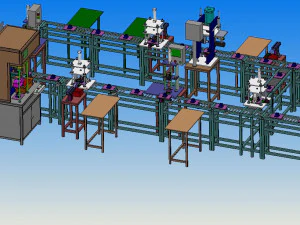 линия по производству клапанов для отсечки воды 3D Модель