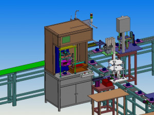 production line of water cut off valve Model 3D