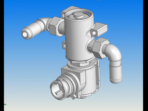 production line of water cut off valve Model 3D