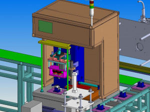 production line of water cut off valve Model 3D