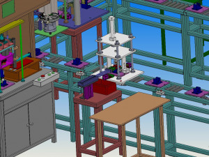 production line of water cut off valve Model 3D