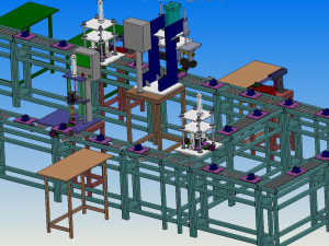 production line of water cut off valve Model 3D