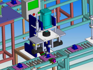 production line of water cut off valve Model 3D