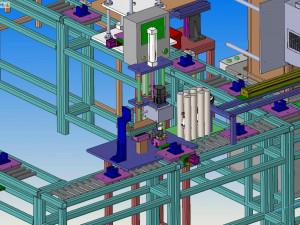 production line of water cut off valve Model 3D