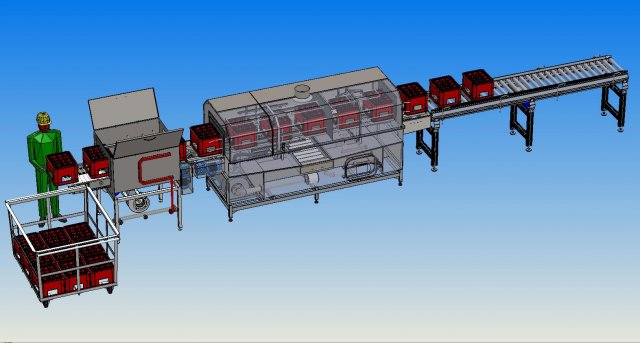 industrial box washing equipment Modelo 3D .c4d .max .obj .3ds .fbx .stl .blend 