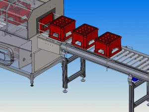 industrial box washing equipment 3D Model