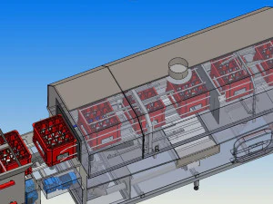 industrial box washing equipment 3D Model