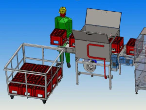 industrial box washing equipment 3D Model