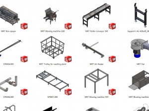 industrial box washing equipment Modelo 3D