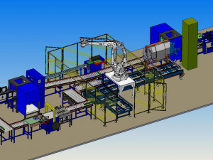 packaging production line 3D Model