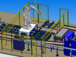 packaging production line 3D Model