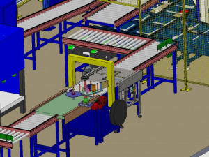 packaging production line 3D Model