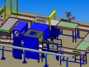 packaging production line 3D Model