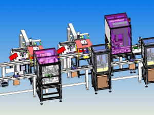 automobile door lock production line 3D Model