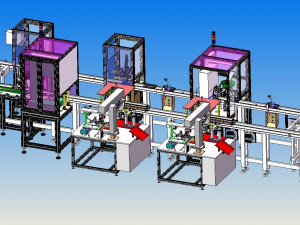 automobile door lock production line 3D 模型