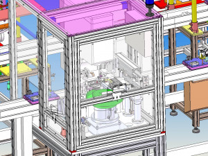 automobile door lock production line 3D 模型